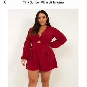 Wine / Red Showpo Tiny Dancer Romper